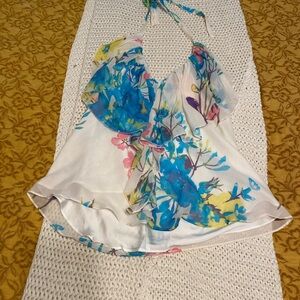 Yumi Kim Multicolor Silk Floral Halter Top